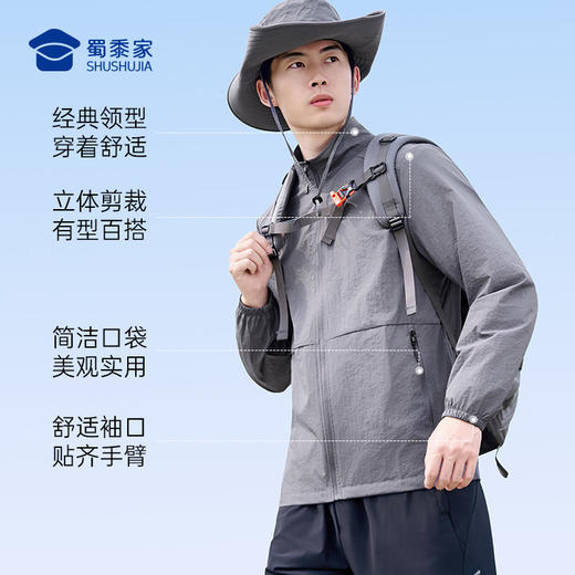 【轻薄立领防晒夹克】防紫外线商务通勤夹克男士休闲防晒衣外套JT514 商品图4