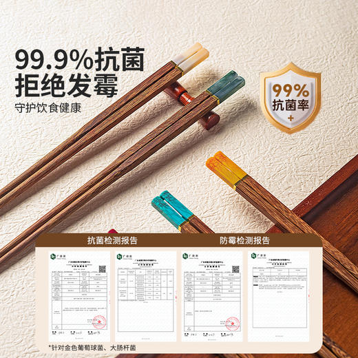 摩登主妇鸡翅木筷子家用高档抗菌防霉个人专用2026新款木筷子套装 商品图1