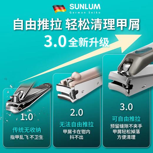 积分免费兑：索朗德国2026新款指甲刀套装工具家用修甲指甲钳防飞溅指甲剪挖耳勺 商品图3