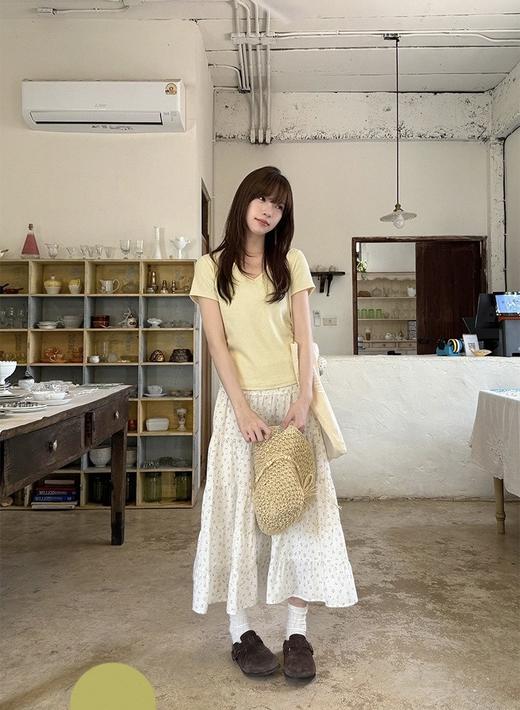 高支竹节棉  女士LakeV领T 商品图4
