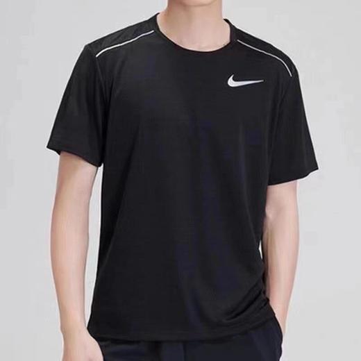 严选 | Nike纯色速干印花圆领短袖 黑色/白色 M-XXL码 纯色速干 商品图0