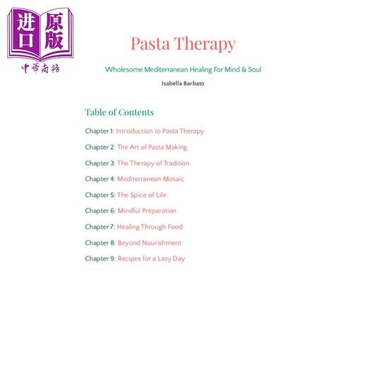 预售 【中商原版】意面疗愈 100 道滋养身心的放松 平静与修复食谱 Pasta Therapy Over 100 recipes Isabella Barbato 商品图4