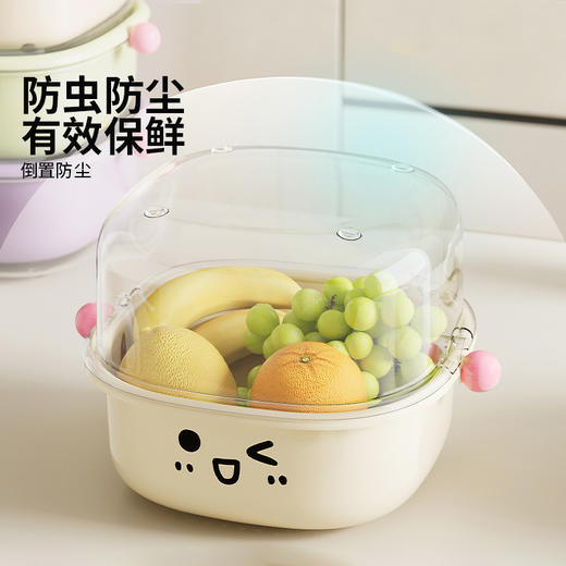 摩登主妇沥水篮水果盘新款客厅茶几厨房家用洗菜盆精致双层滤水篮 商品图3