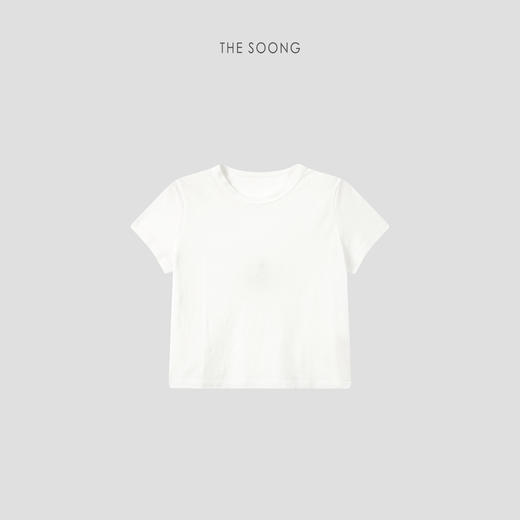 THESOONG/零感T 进口澳洲纯棉高捻简约修身圆领T恤短袖上衣女8866 商品图1