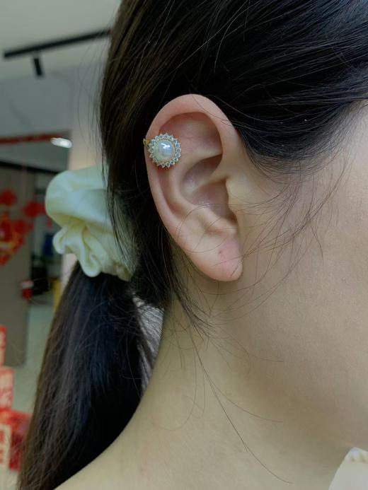 ⁶福利款【akoya珍珠】S925银锆石耳夹，7-7.5MM，编号EJ02，出证书，48小时鉴赏期——SS06-CR-YMZZ【HOT】 商品图2