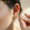 珠御在殿-  鎏金岁月方糖/四叶草银镀金耳钉 S925银镀金 精工打造 持久亮新 精美礼盒 商品缩略图4