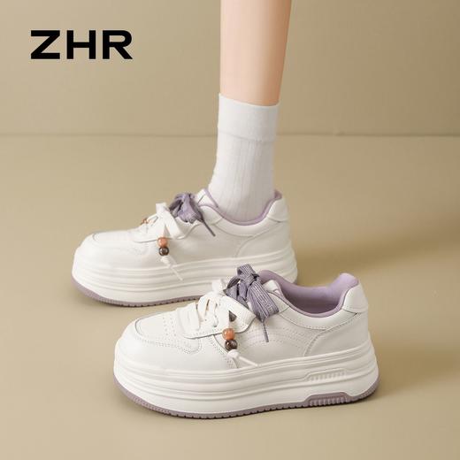 ZHR【增高5.5cm】内增高小白鞋厚底休闲女鞋显瘦百搭小个子通勤鞋 商品图7