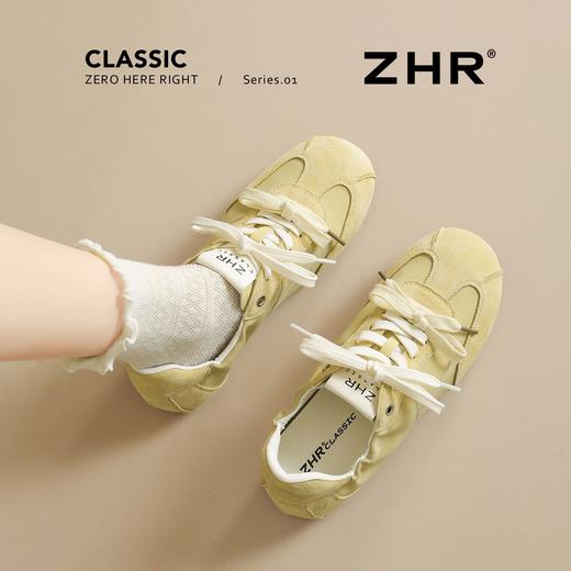 ZHR软底德训女鞋春季新款平底蝴蝶结热风运动鞋中式薄款休闲女鞋 商品图1