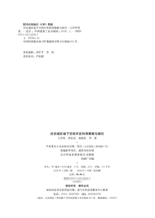 历史城区地下空间开发利用策略与指引 商品图2