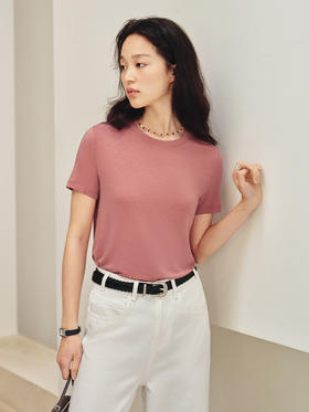 云柔奢感 圆领短袖T恤FCG2TEE068