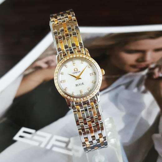 【95新】OMEGA 欧米茄4375.75.00石英机芯22MM（女款）碟飞系列精钢/18K黄金270426TJ30 商品图4