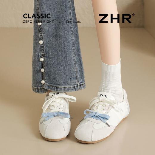 ZHR软底德训女鞋春季新款平底蝴蝶结热风运动鞋中式薄款休闲女鞋 商品图8