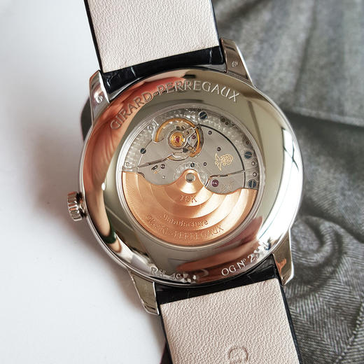 【95新】Girard-Perregaux 芝柏49525D53A1A1-BK6A自动机械机芯日期显示38MM（男款）1966系列18K白金300426NJS37 商品图6