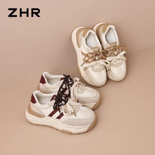 【头层猪皮】ZHR复古厚底阿甘鞋女2026春季运动鞋增高老爹鞋 商品图9