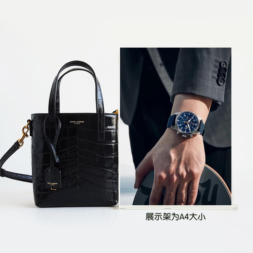【95新】YSL圣罗兰712367黑金鳄鱼压纹mini tote托特包手提单肩包女士300426NJS24 商品图9