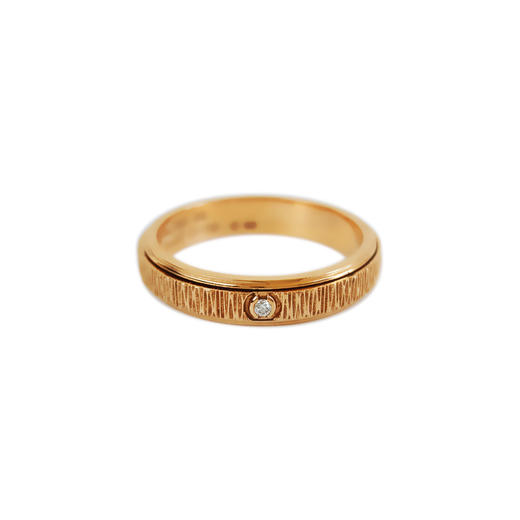 【天然正品】AU750玫瑰金时尚经典定制款时来运转钻石戒指66号040526NJT16 商品图0