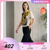 PALUOPO/PL抽象艺术印花26夏季圆领日常休闲真丝T恤ES260062Z 商品缩略图0