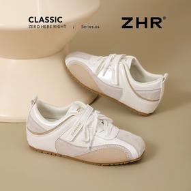 ZHR复古内增高魔术贴德训鞋春款百搭休闲板鞋舒适运动阿甘女