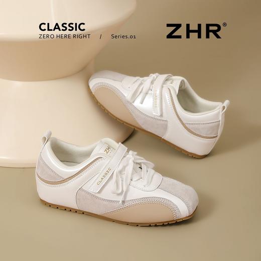 ZHR复古内增高魔术贴德训鞋春款百搭休闲板鞋舒适运动阿甘女 商品图0