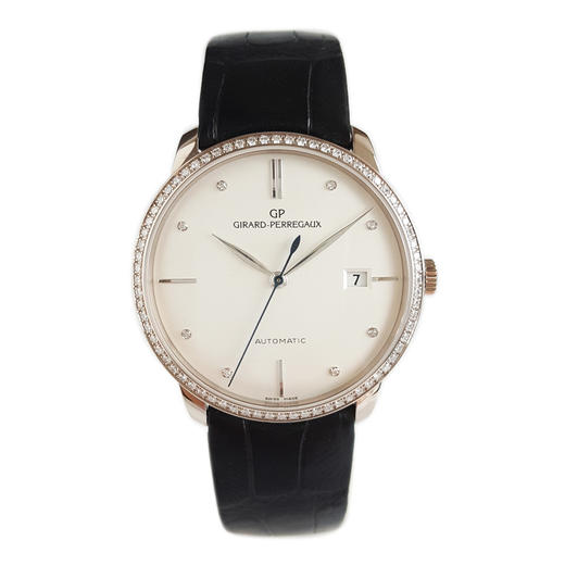 【95新】Girard-Perregaux 芝柏49525D53A1A1-BK6A自动机械机芯日期显示38MM（男款）1966系列18K白金300426NJS37 商品图0