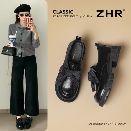 ZHR则则厚底增高质感百搭皮鞋女2026春季新款软底轻便舒适乐福鞋 商品图1