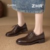 ZHR则则【头层羊皮】手抓纹妈妈单鞋女2026新款时髦洋气平底单鞋 商品缩略图3