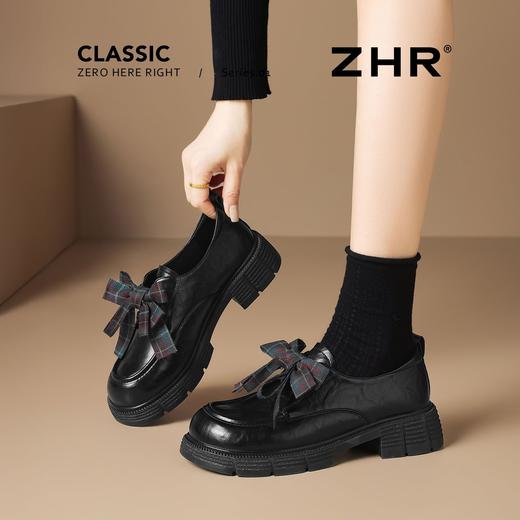 ZHR则则厚底增高质感百搭皮鞋女2026春季新款软底轻便舒适乐福鞋 商品图7