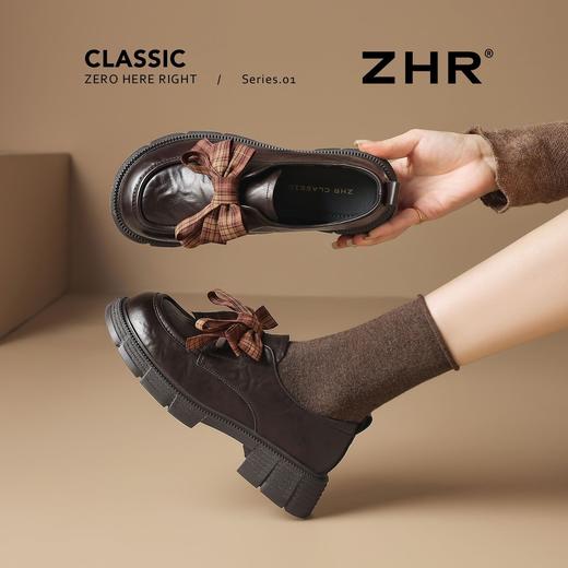 ZHR则则厚底增高质感百搭皮鞋女2026春季新款软底轻便舒适乐福鞋 商品图3