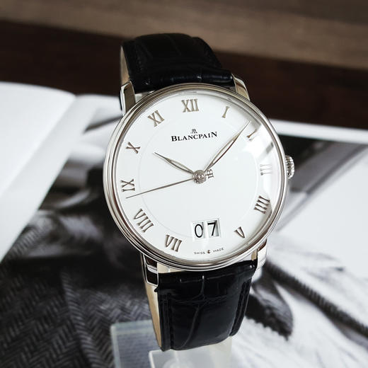 【95新】BLANCPAIN 宝珀6669-1127-55B自动机械机芯大日历40MM（男款）经典系列精钢130426TJ24 商品图3