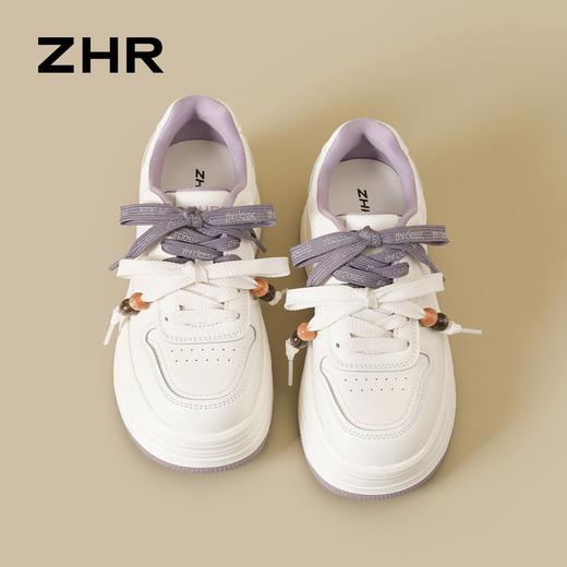 ZHR【增高5.5cm】内增高小白鞋厚底休闲女鞋显瘦百搭小个子通勤鞋 商品图2