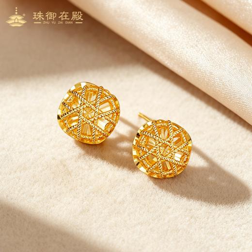 珠御在殿-  鎏金岁月方糖/四叶草银镀金耳钉 S925银镀金 精工打造 持久亮新 精美礼盒 商品图1