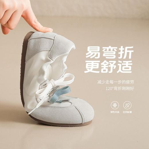 ZHR软底德训女鞋春季新款平底蝴蝶结热风运动鞋中式薄款休闲女鞋 商品图3