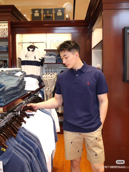 老钱风的极简美学拉夫家情侣款POLO衫 商品图1