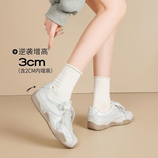 ZHR小白鞋女2026春季新款轻便软底德训鞋小个子内增高运动休闲鞋 商品图2