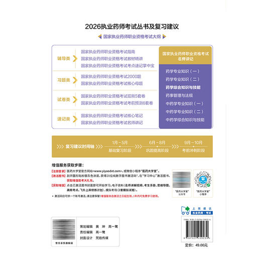 2026国家执业药师职业资格考试 名师讲记 药学综合知识与技能 殷悦涵 主编 含名师讲解视频 9787521459234 中国医药科技出版社 商品图2