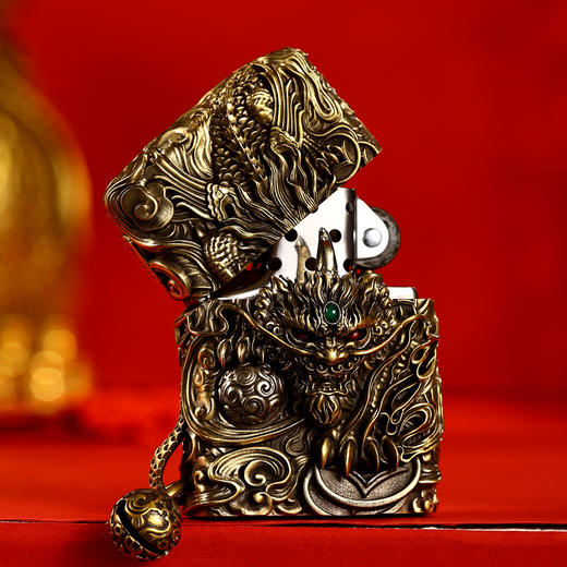 352821932205 Zippo 【送礼好物】之宝打火机正品贴章重甲貔貅时尚轻奢礼物送礼男士 商品图1