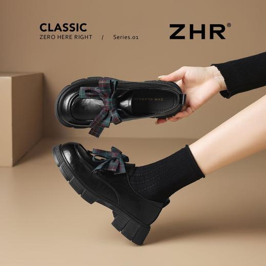 ZHR则则厚底增高质感百搭皮鞋女2026春季新款软底轻便舒适乐福鞋 商品图2