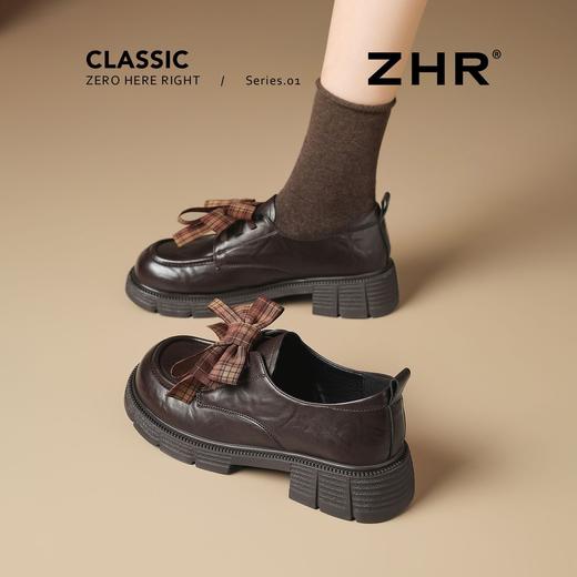 ZHR则则厚底增高质感百搭皮鞋女2026春季新款软底轻便舒适乐福鞋 商品图8