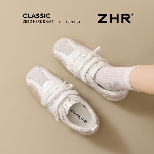 ZHR复古内增高魔术贴德训鞋春款百搭休闲板鞋舒适运动阿甘女 商品图7