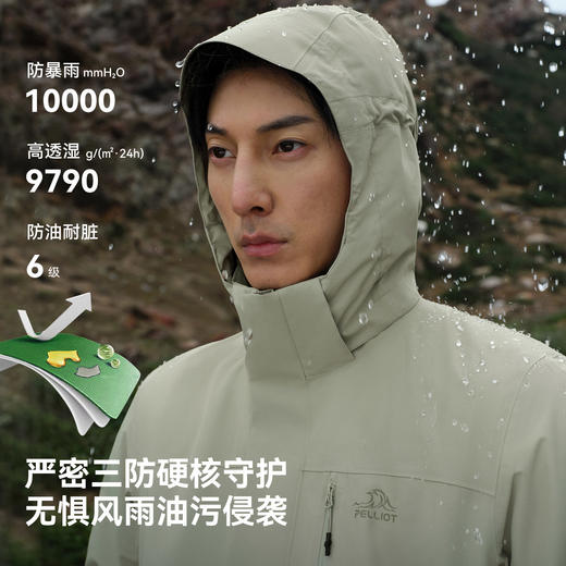 【山屿软壳版】伯希和三合一冲锋衣女新款3L户外防暴雨登山服男 商品图1