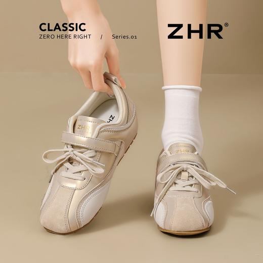 ZHR复古内增高魔术贴德训鞋春款百搭休闲板鞋舒适运动阿甘女 商品图4