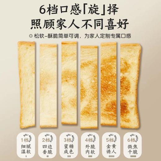 积分免费兑：小熊（Bear）面包机 烤面包片机烤吐司机多士炉家用全自动早餐机三明治2片轻食机50s速烤DSL-N02C5 商品图5