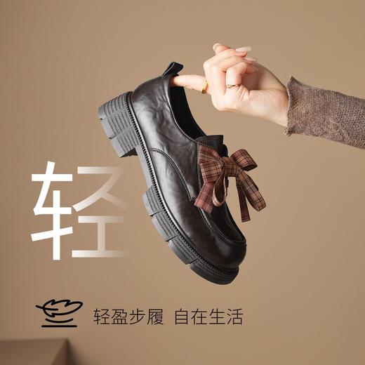 ZHR则则厚底增高质感百搭皮鞋女2026春季新款软底轻便舒适乐福鞋 商品图6