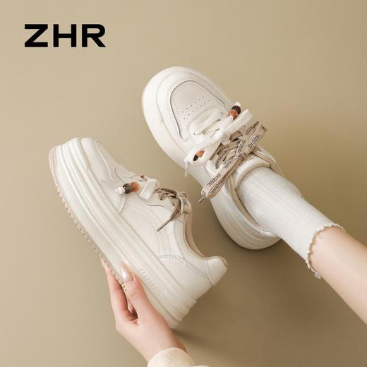 ZHR【增高5.5cm】内增高小白鞋厚底休闲女鞋显瘦百搭小个子通勤鞋 商品图8
