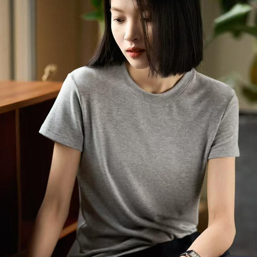 【单拍不发 加购3件到手69.9元】萌咚爱 女款纯色休闲短袖T恤 修身显瘦 8色可选YTM-A63 商品图11