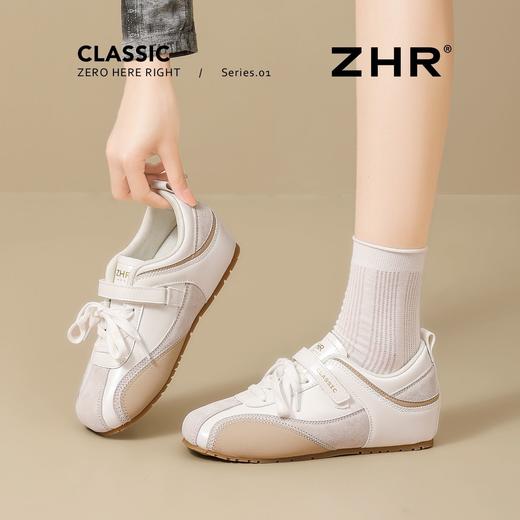 ZHR复古内增高魔术贴德训鞋春款百搭休闲板鞋舒适运动阿甘女 商品图5