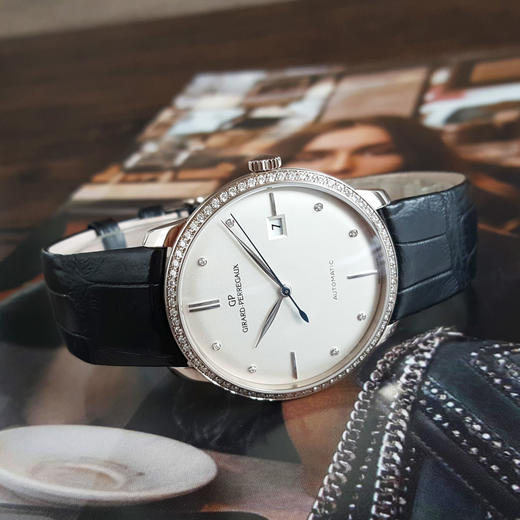 【95新】Girard-Perregaux 芝柏49525D53A1A1-BK6A自动机械机芯日期显示38MM（男款）1966系列18K白金300426NJS37 商品图4