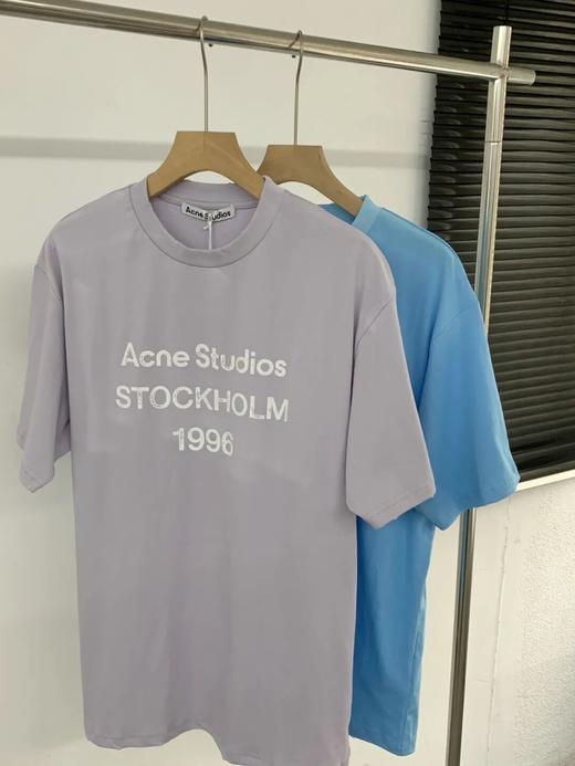 Acn*e |26ss水洗复古1996系列磨破做旧版字母印花T恤 商品图2