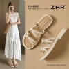 ZHR则则法式厚底增高一字拖鞋外穿2026夏季新款百搭细带女鞋时尚 商品缩略图0