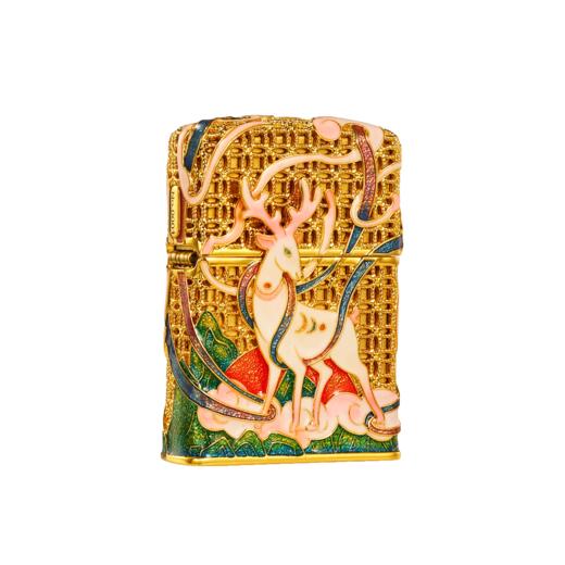 TM6331932205 Zippo 打火机正版花丝珐琅神鹿夜光版进口送男友生日礼物 商品图0
